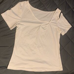 Women's White Asymmetrical Top